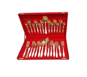 Couverts en laiton cuillère couverts emballage cadeau vente chaude en laiton cuillère fourchette couteau couverts ensemble artisanat Top Design - Product Image 2