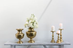 Vente directe d'usine Design moderne Vase décoratif extérieur en métal doré Article décoratif de jardin à bas prix - Product Image 6