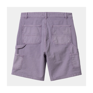 Pantalones Cortos Bermuda de Algodón Oxford Morado Sólido para Hombre, Cintura Media, Cierre de Botones, Estilo Casual, Tejido Transpirable, Bolsillos - Product Image 2