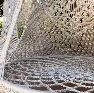 Couleur blanche Nouveau design Macramé Grand Hamac Chaise Style Boho Tissé à la Main adulte Grande Balançoire pour salon et patio - Product Image 4