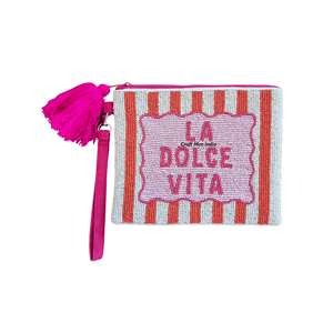 Pochette brodée à la main avec des perles de graines colorées, mini portefeuille à perles unisexe, sac à monnaie vibrant, porte-monnaie charmant avec chaîne, cadeaux de rangement - Product Image 1