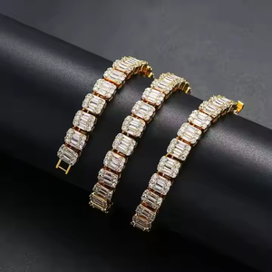 Collier chaîne cubaine de luxe, diamant moissanite, bijoux sertis de diamants, conçu pour le style audacieux de la mode hip-hop de rue - Product Image 4