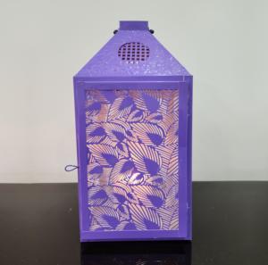 Linterna de mesa de hierro de Metal hecha a mano con patrón de hojas diseño agradable portavelas de Navidad para la decoración del hogar y el jardín - Product Image 4