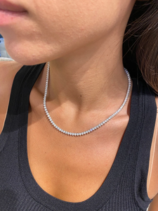 Exclusive Offer IGI Certified <b>VVS</b> Lab Grown <b>Diamond</b> 14k Solid Gold Tennis <b>Chain</b> Necklace Premium Jewelry From India Manufacture - Product Image 3
