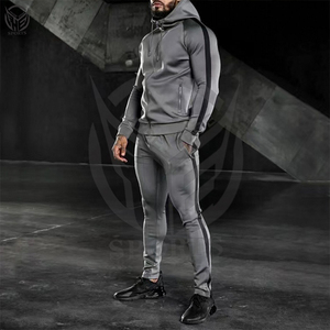 Conjunto Deportivo Masculino de Alta Calidad, Sudadera con Capucha y Cremallera con Bordado Personalizado y Pantalones Deportivos, Ropa Urbana - Product Image 2