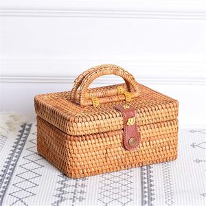 Panier de rangement en rotin fait main, écologique, multi-usages, pour bijoux, collations, léger, durable, couleur naturelle, tailles S/M/L - Product Image 2