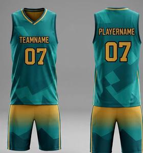 Maillot de basket-ball pour hommes personnalisé par sublimation, conception OEM, séchage rapide, respirant, 100% polyester, uniforme de basket-ball universitaire, logo d'équipe - Product Image 2