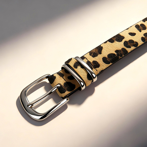 Sabuk Wanita EffiPrint Vintage Alloy Pin Buckle Motif Leopard - Cetak Sesuai Permintaan & Personalisasi - Product Image 4