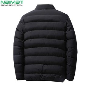 Chaqueta Acolchada con Capucha para Hombre, Talla Grande, Transpirable, Cuello Alto, Impermeable, Resistente al Viento, Ecológica, Personalizada con Letras - Product Image 2