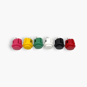 Lot de 6 boutons poussoirs ronds en plastique Baolian pour borne d'arcade, 2,5 cm, à action momentanée, 1NO - Product Image 2