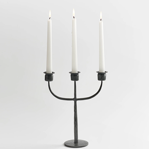 Bougeoir en métal à 3 bras de taille normale personnalisé pour la décoration de fête de mariage à la maison avec des caractéristiques uniques de bougie lanterne - Product Image 1
