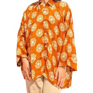 Chemisier long ample pour femme, style floral, pour fêtes, été, printemps, sexy, manches ballon, léger, simple, en Georgette, écologique - Product Image 1