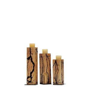 Ensemble de bougeoirs à pilier en bois de haute qualité bougeoir en bois fabriqué à la main pour la décoration intérieure et la pièce de cuisine et le décor de table - Product Image 3