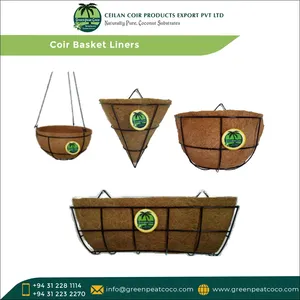 Doublures de paniers en fibre de coco 100% naturelle pour la plantation de fleurs, origine Sri Lanka, au meilleur prix compétitif - Product Image 2