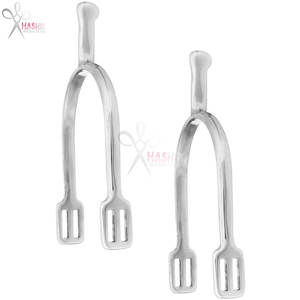 เดือยขี่ม้าสแตนเลสแบบมีปุ่ม 7/8 นิ้ว 1 คู่ อุปกรณ์ขี่ม้าทนทาน สำหรับขี่ม้าแบบอังกฤษและแบบตะวันตก - Product Image 4