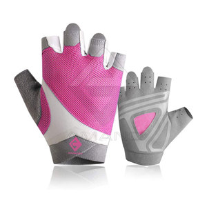 Guantes de gimnasio de cuero transpirables personalizados de medio dedo para levantamiento de pesas ciclismo entrenamiento soporte GUANTES DE Fitness - Product Image 1