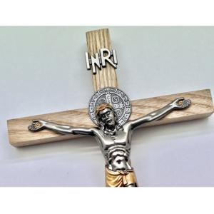 Crucifix <b>Wood</b> Cross Jesus Hanging Religious Inspirational INRI - Product Image 4