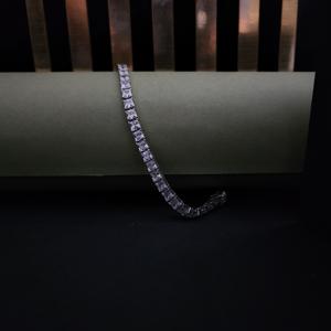 สร้อยข้อมือเพชรแบบหลวมสำหรับผู้หญิงกำไลข้อมือ25CT ลายเจ้าหญิงตัดเป็นเงินสเตอร์ลิง925พร้อมดีไซน์ทันสมัย - Product Image 4