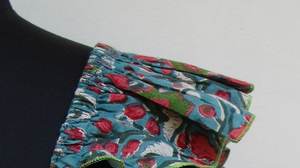 Women's Floral Printed Maxi <b>Dress</b> Square Neckline with Back Strap Short Sleeve Beach <b>Dress</b> in XL 3XL Sizes Made Cotton <b>Linen</b> - Product Image 3