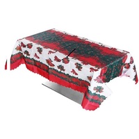 Nappe en lin de coton brodée à la main pour la salle à manger, Double couche naturelle à rayures simples, nappes carrées OEM ODM de haute qualité