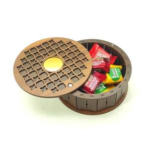 Boîte à bonbons en bois avec couvercle pour un stockage sécurisé assurant la fraîcheur des bonbons pendant une longue période - Product Image 6