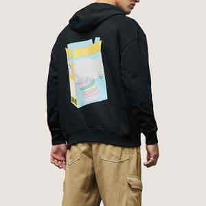 Automne et hiver sweats à capuche lourds personnalisés imprimés en peluche et épaissie couleur unie hommes marque de mode personnalisée - Product Image 3