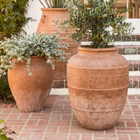 Grand pot de fleurs en fibre de verre, jardinière géante pour balcon, urnes à fleurs géantes pour l'intérieur de la maison et la décoration d'hôtel