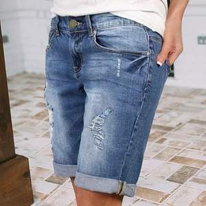 Everyday Casual with Roll-Up Cuff & Pockets | Summer Cotton <b>Jeans</b> Shorts Heavy Craft Denim <b>Baggy</b> <b>Jean</b> Shorts <b>women</b> - Product Image 1