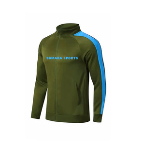 Conjunto de 2 piezas personalizado para hombre, traje de jogging deportivo con cuello levantado y cremallera, chándal de manga larga a rayas, chándales informales para correr - Product Image 2