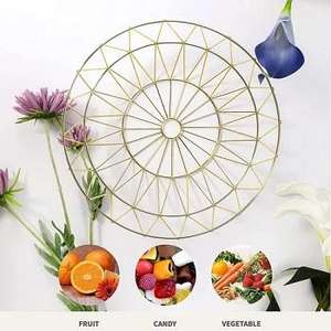 Design de qualité supérieure placage en laiton maille métallique fil rond panier en métal moderne élégant panier de fruits à la main vente chaude arrivée - Product Image 6