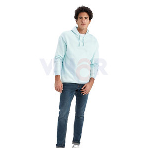 Jersey térmico informal de invierno para hombre, Sudadera con capucha, tejido polar de poliéster de algodón sólido, estampado de logotipo personalizado, bordado, suelto, 100% algodón - Product Image 6