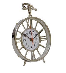 Phong Cách Cổ Vàng-Mạ Kim Loại Vòng <span class=keywords><strong>Analog</strong></span> Bàn Đồng Hồ Sang Trọng Trang Trí Nội Thất Với Tính Năng Báo Động Quay Số Trắng & Đen Đứng Số Lượng Lớn Mua - Product Image 6