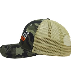 Alta calidad 2D bordado Logo camionero sombreros Camo malla trasera 6 paneles moda gorras personalizables invierno al aire libre Vietnam gorra fábrica - Product Image 3