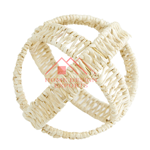 Objet boule ronde dernier design pour décorations de table Sculpture boule ronde en métal de haute qualité pour bureau maison moderne - Product Image 3