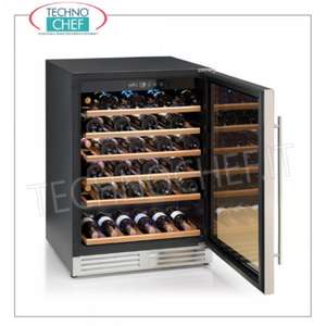 Vinoteca Eléctrica de Acero Inoxidable con Capacidad para 51 Botellas, Rango de Temperatura de +5/+22 °C, Independiente para Uso Doméstico - Product Image 1