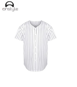 ชุดกีฬาเบสบอลของผู้ชายสไตล์ OnStyle เสื้อเจอร์ซีย์พิมพ์ลายซับลิเมชันสไตล์กระดุมเต็มผืนผ้าทนทานเหมาะสำหรับการฝึกซ้อม - Product Image 3