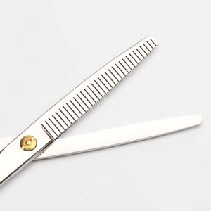 Ciseaux amincissants professionnels à double crochet pour animaux de compagnie Ciseaux à cheveux pour chiens et chats en acier inoxydable de haute qualité - Product Image 2