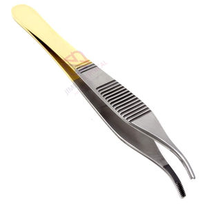 Pinzas para tejidos Adson Brown 9x9 dientes de acero inoxidable |   Herramienta Quirúrgica Manual Profesional para Cirugía Plástica y General - Product Image 4