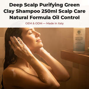 Shampoo Purifiant en Profondeur du Cuir Chevelu 250ml, Formule Naturelle à l'Argile Verte, Contrôle du Sébum, Huile d'Arbre à Thé, Marque Privée OEM, Italie RedMoringa Scalp - Product Image 2