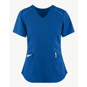 Uniforme personalizado de mujer con cuello en V, top de enfermera con logotipo personalizado, tallas, clínica médica, Spa, salón de belleza, conjuntos de exfoliación para mujer - Product Image 1