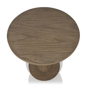 Mesa auxiliar Oxford de Riviera Maison, hecha de madera de teca maciza con un diseño simple y color natural para interiores y exteriores. - Product Image 3