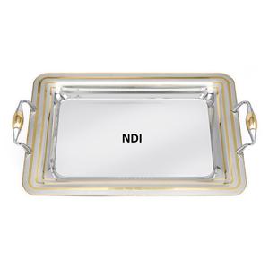 Bandeja de Metal para servir el desayuno de uso multiusos, Decoración de mesa de cena, superventas, bandeja de Metal para servidor de alimentos de alta calidad - Product Image 4