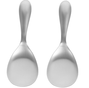 Juego de Cucharas de Servir de Acero Inoxidable con Diseño de Mango Único, Juego de Cucharas de Alta Calidad para Restaurante o Boda - Product Image 1