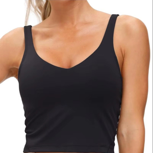 Meilleur grossiste de vêtements de sport ensemble de yoga taille haute pour femmes avec tissu antibactérien logo sur le devant Options personnalisables - Product Image 6