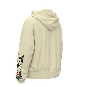 Conjunto de Sudadera con capucha transpirable de gran tamaño para hombre, logotipo personalizado bordado 100% algodón polar invierno parejas - Product Image 4