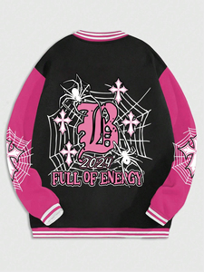 Chaqueta Universitaria Unisex con Logotipo Bordado Personalizado, Nombre del Equipo, Número, Ropa Exterior Retro Universitaria, Bordado Personalizado, Ropa Escolar del Equipo - Product Image 2