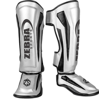Protège-tibias de boxe professionnels, gants de Muay Thai MMA, sur mesure, en cuir de vachette, fermeture auto-agrippante, respirants, légers