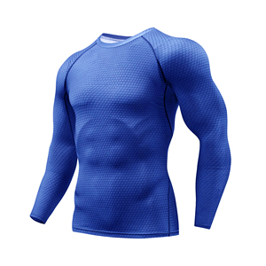 Camisetas de Compresión Personalizadas para Hombre, Spandex/Nailon, Manga Larga, Transpirables, de Secado Rápido, Elásticas en 4 Direcciones, Servicio OEM - Product Image 2