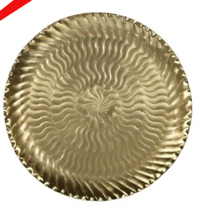 Plaque de chargeur de conception royale finie dorée à haute vente pour le restaurant d'hôtel de mariage - Product Image 3