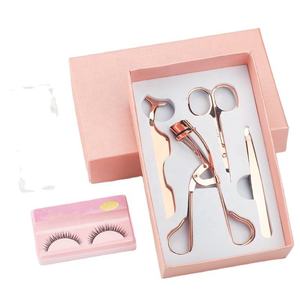 Rose Gold Heated Pink Eyelash <b>Curler</b> Set Custom Lash Applicator Tweezers <b>Eyebrow</b> Clip Kit With One Pair Eyelashes - Product Image 4